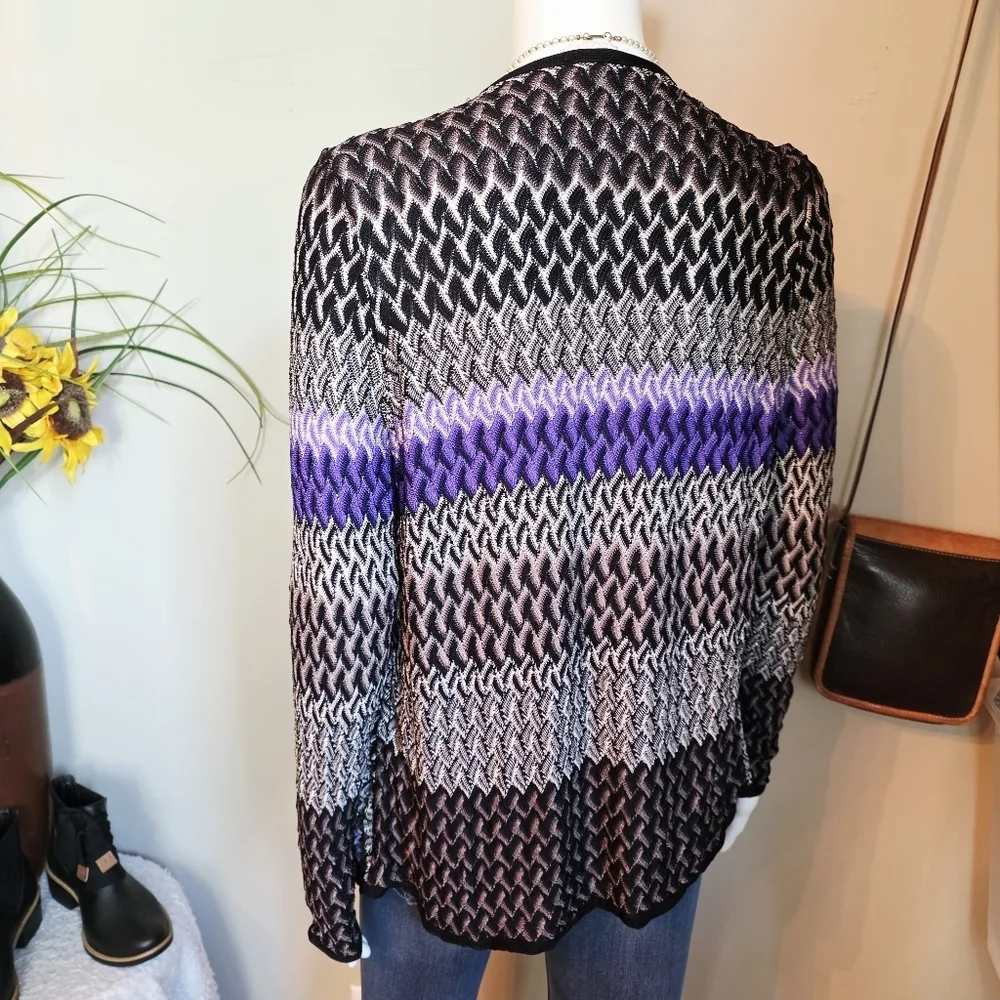 Chicos Women's Multicolor Open Front Cardigan Sweater - Picture 5 of 6